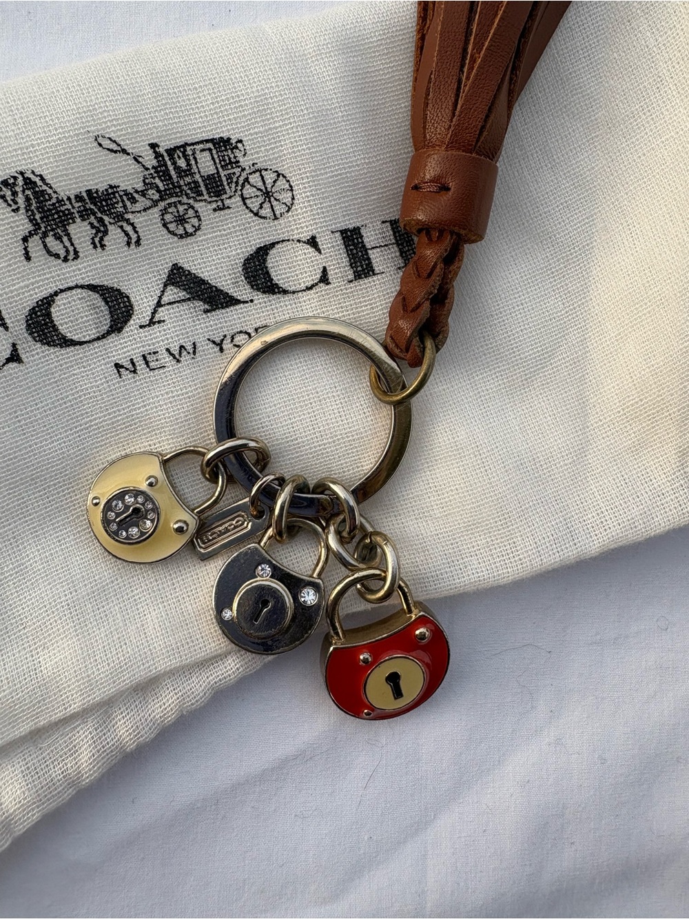 Coach Sweetheart Triple Padlock Keychain